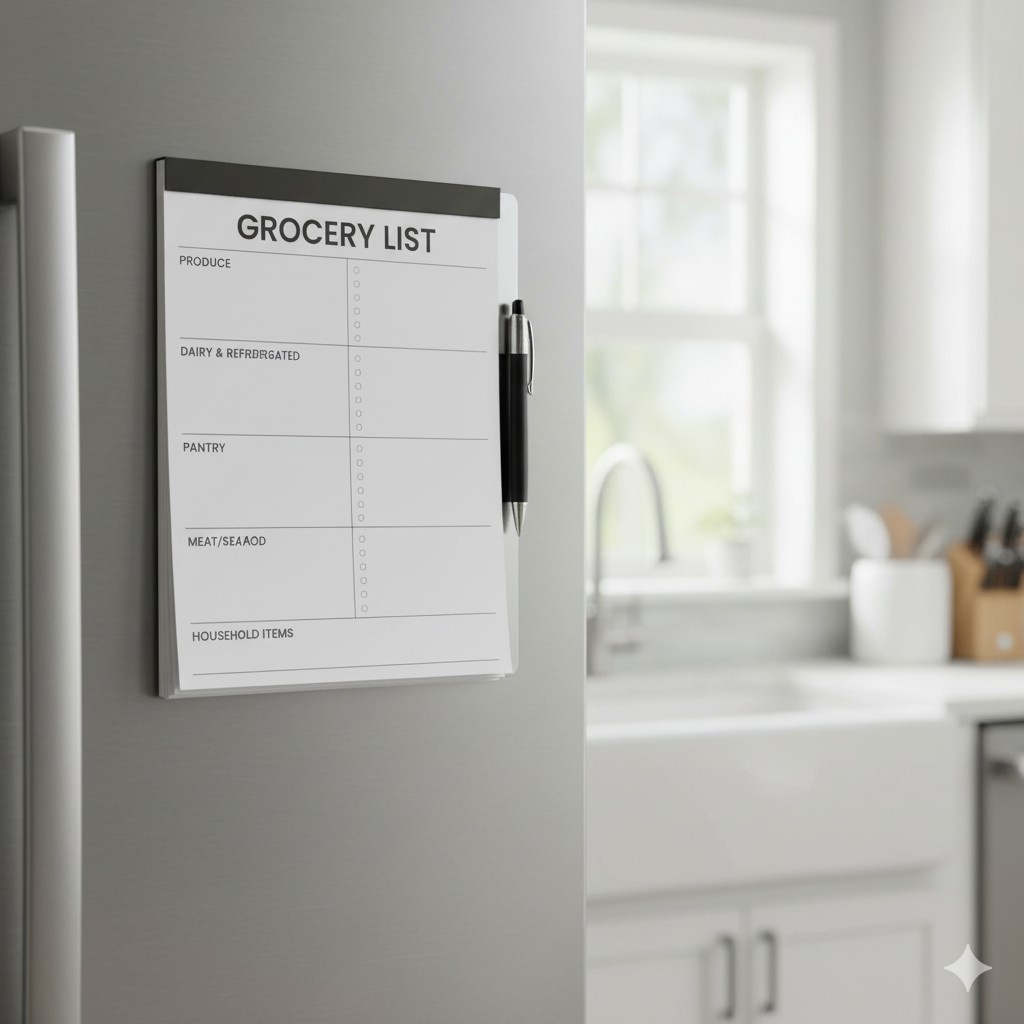 Grocery list pads & pantry inventory sheets